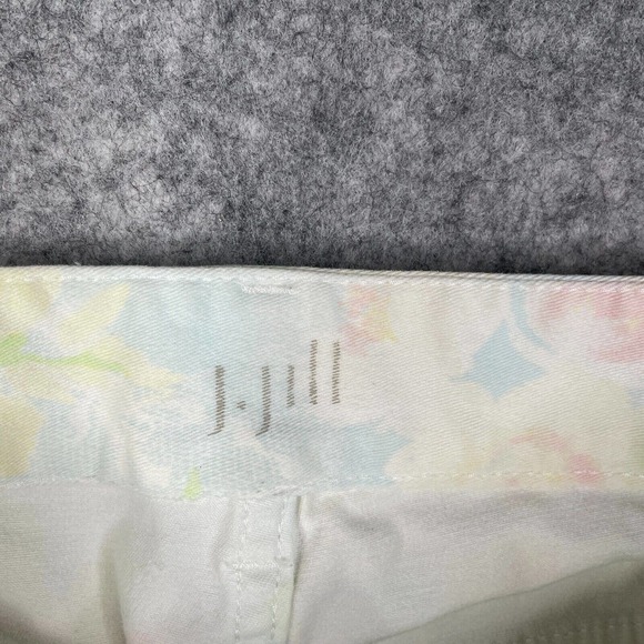 J Jill Women's 4P Authentic Fit Cropped Jeans Stretch Tie Dyed Pastel Floral Art - Picture 6 of 8
